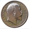 one rupees 1909 silver coin