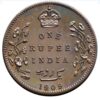 one rupees 1909 silver coin - Image 2