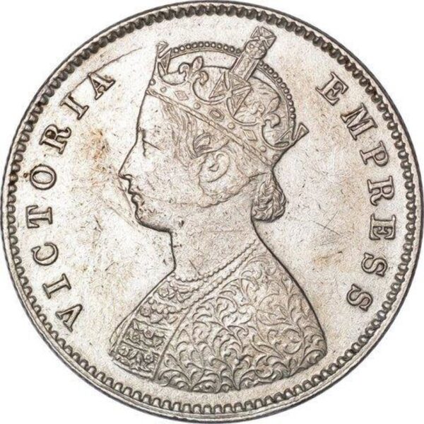 half rupees 1876  silver coin