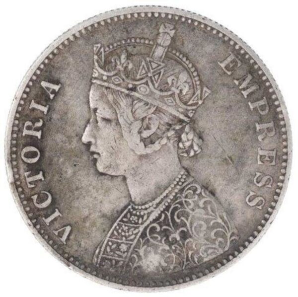 half rupees 1881  aunc silver coin