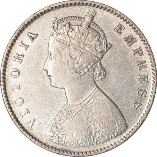 half rupees 1898 silver coin - Image 2