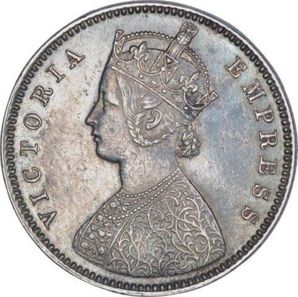 half rupees 1882 silver coin - Image 2