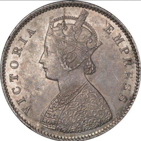 half rupees 1889 silver coin