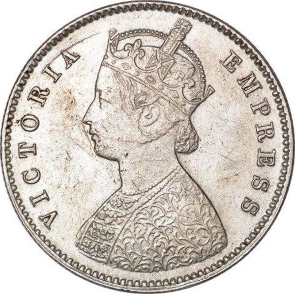 half rupees 1883 silver coin - Image 2