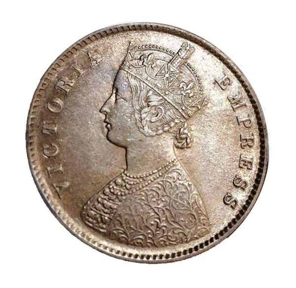 half rupees 1883 silver coin - Image 2