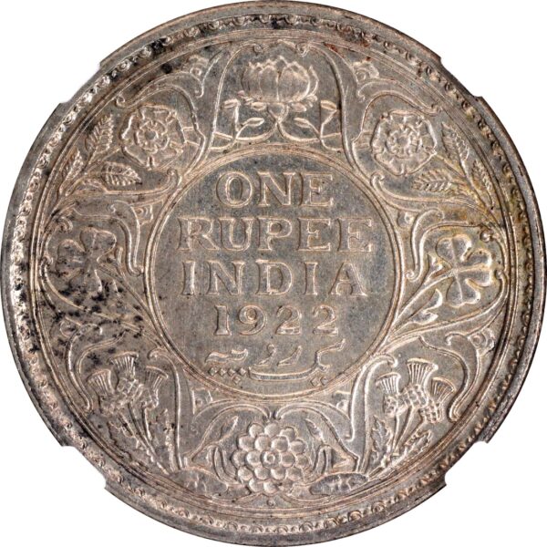 One rupees 1922 silver coin 11.66 gm genuine