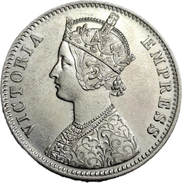One rupees 1892 silver coin - Image 2