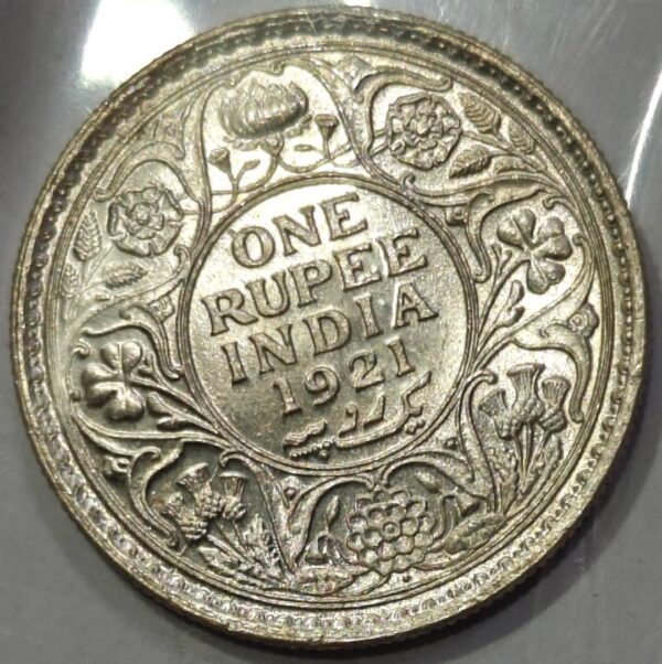 1921 ONE RUPEE  BRILLIANT UNC