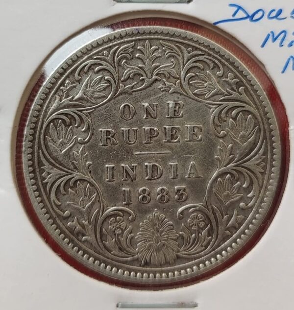 1883 RUPEE, A3/1/ with Dual mint marks ( B raised & Dot),