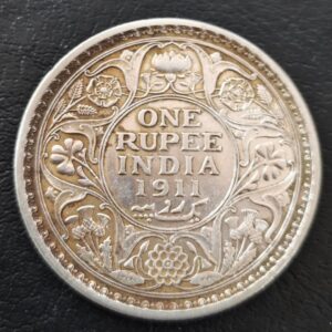 One rupess  1911 silver coin