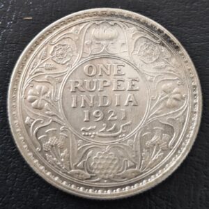 One rupess  1921 silver coin