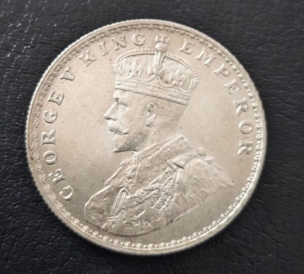 One rupess  1921 silver coin - Image 2