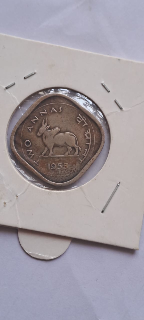 Two anna 1955 bombay mint rare coin