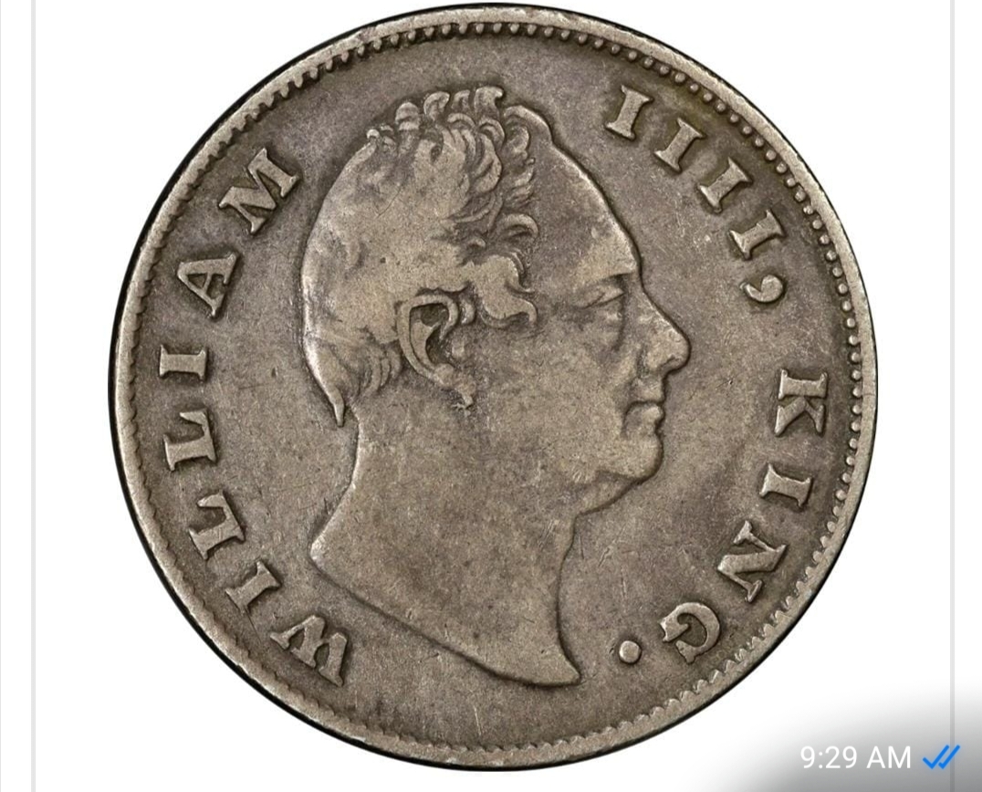 One rupees 1840 william iv rare coin - Image 2
