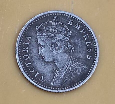 1/4 quater rupees 1891 fine condition - Image 2