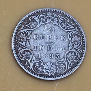 1/4 quater rupees 1893 fine condition