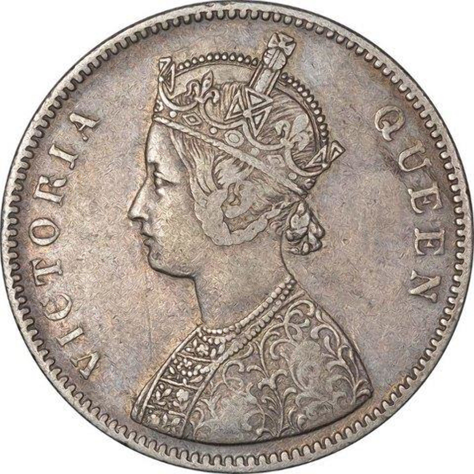 ONE RUPEES  1862 VICTORIA SILVER COIN 11.66  GM