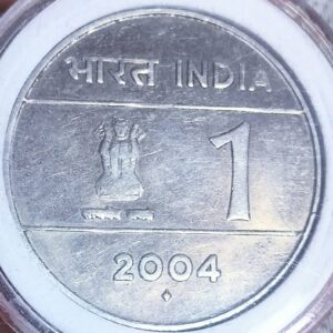 one rupees 2004 bombay mint fine condition