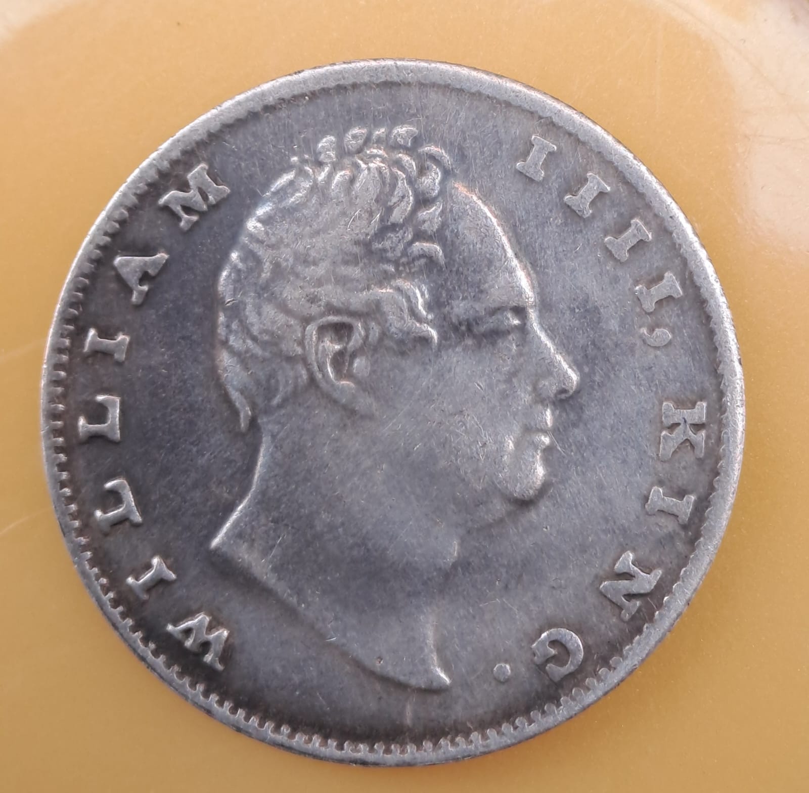 one rupees william iv lakhi coin 11.66 gm - Image 5