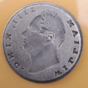 one rupees william iv  lakhi coin 11.66 gm