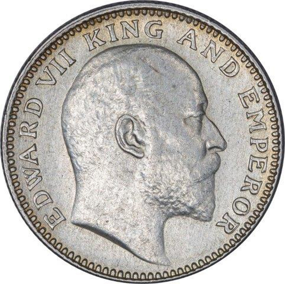 half rupees 1905 silver coin 5.83 gm