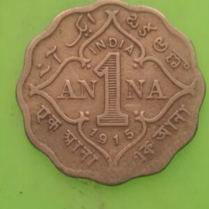 One anna 1915 fine condition