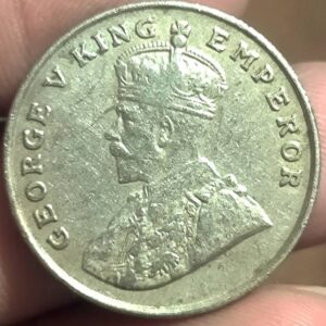 Eight anna 1919 copper nickel