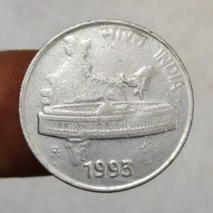 fifty paise 1993 calcutta mint steel coin