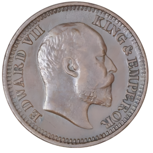 1/2 pice  india 1907 copper coin xtra fine condition