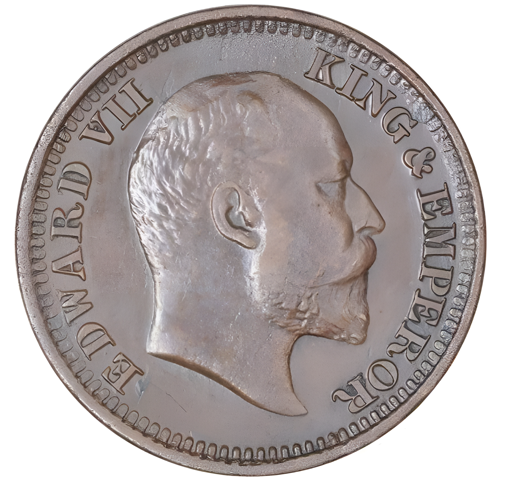 1/2 pice india 1907 copper coin xtra fine condition