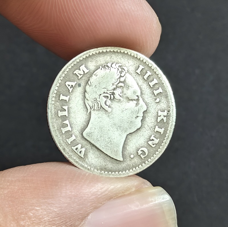 1/4 rupees 1835 silver coin