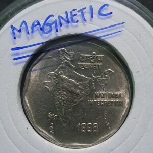 Two rupees 1998 magnatic coin Brilliant unc condition