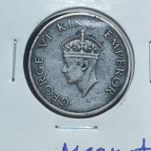 Half rupees 1946 bombay  brass oms  non magnetic
