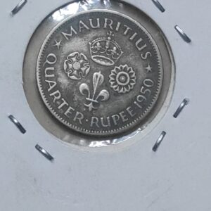 Silver Mauritius Quarter Rupee Coin 1935 George V (0.916 Silver) Scarce