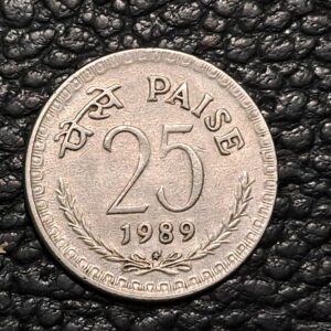 25 paise 1989 hyderabad mint Copper-Nickel