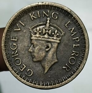 One rupess 1945 #oms coin brass