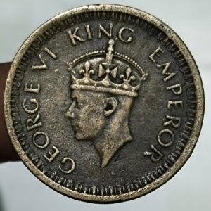 One rupess 1945 #oms coin brass