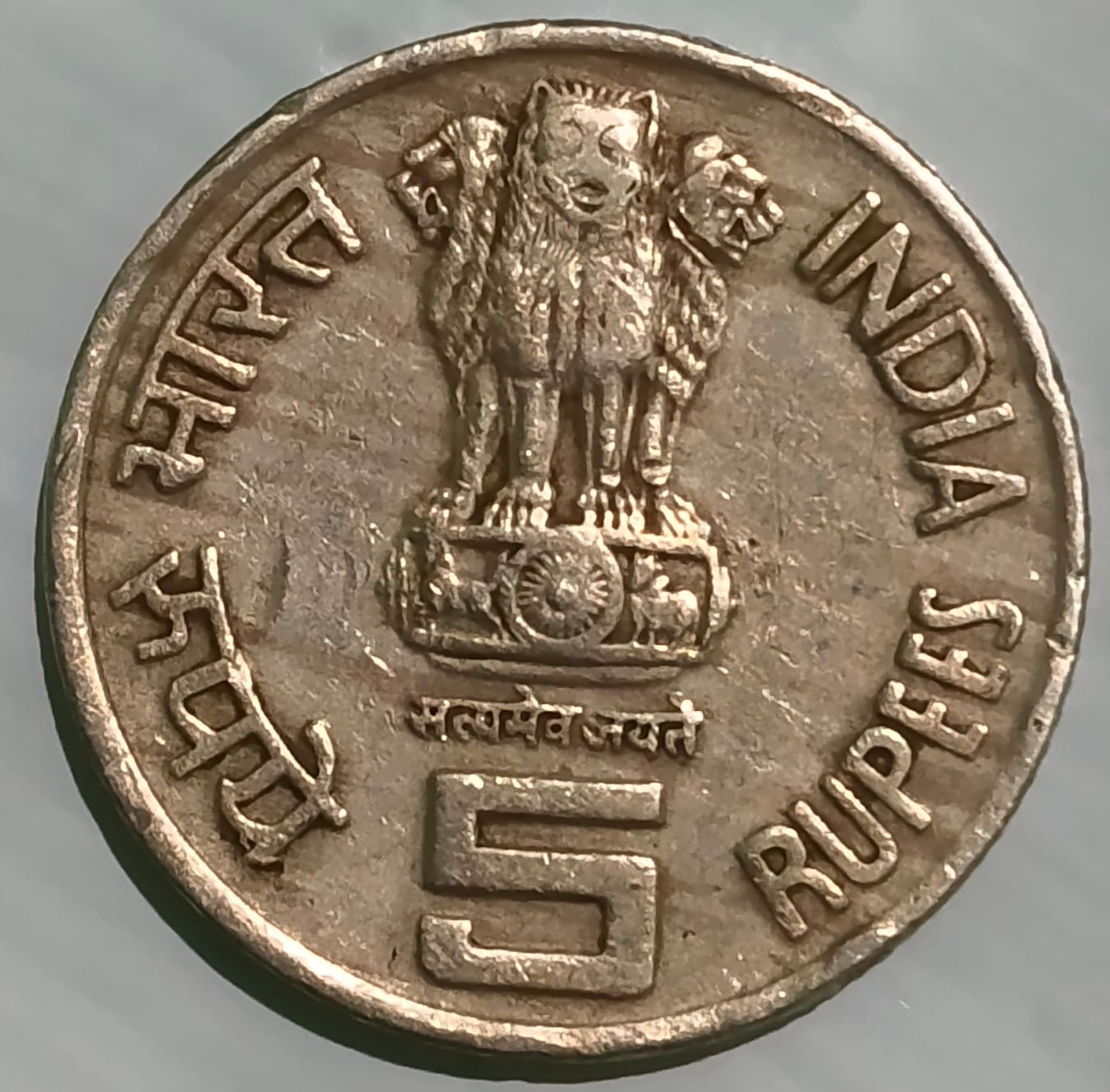 Five rupees 50 anniversary #fatty lion coin