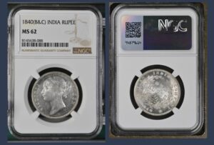 One rupees 1840 ngc graded coin