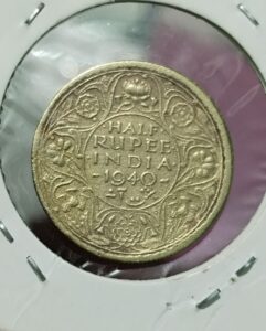 Half rupees 1940 #oms coin